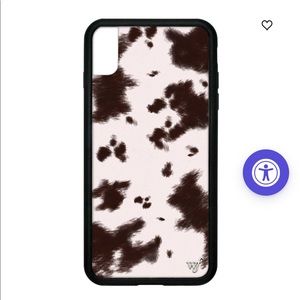 Wildflower Iphone XS max case Cowhide Print